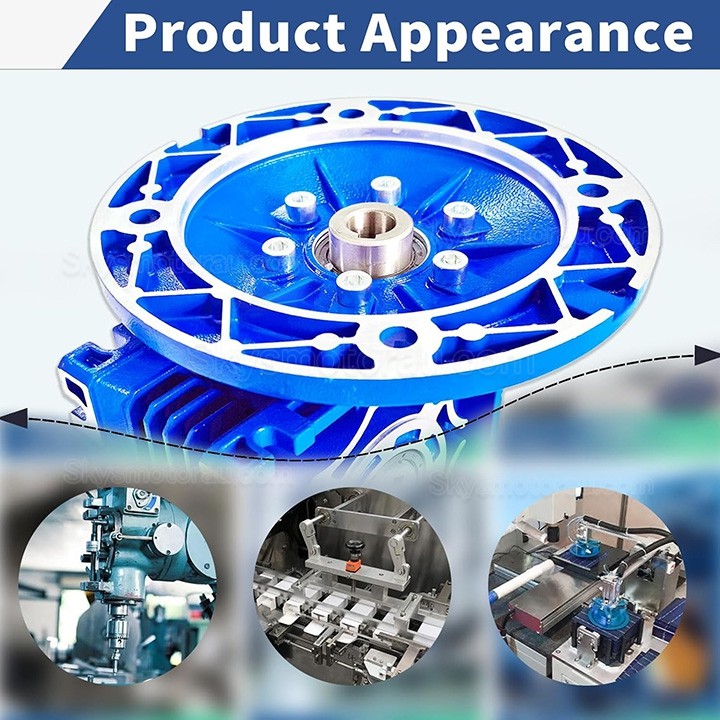 RV040 71B14/71B5 Round Worm Gearbox Ratio 5:1 10:1 20:1 30:1 40:1 Input 14mm